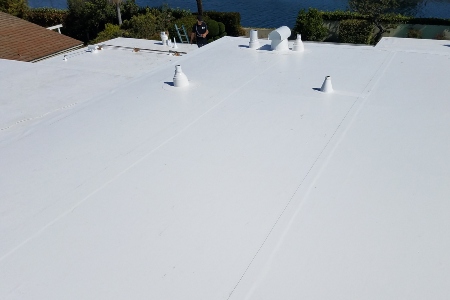 TPO flat roofing installed by Driven Roofing in Katy, TX